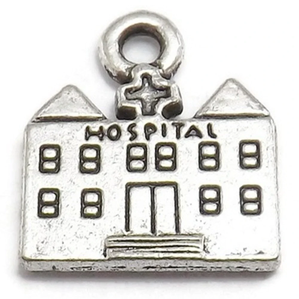 6pcs Hospital Charms, nurse doctor medical, jewelry making supplies
